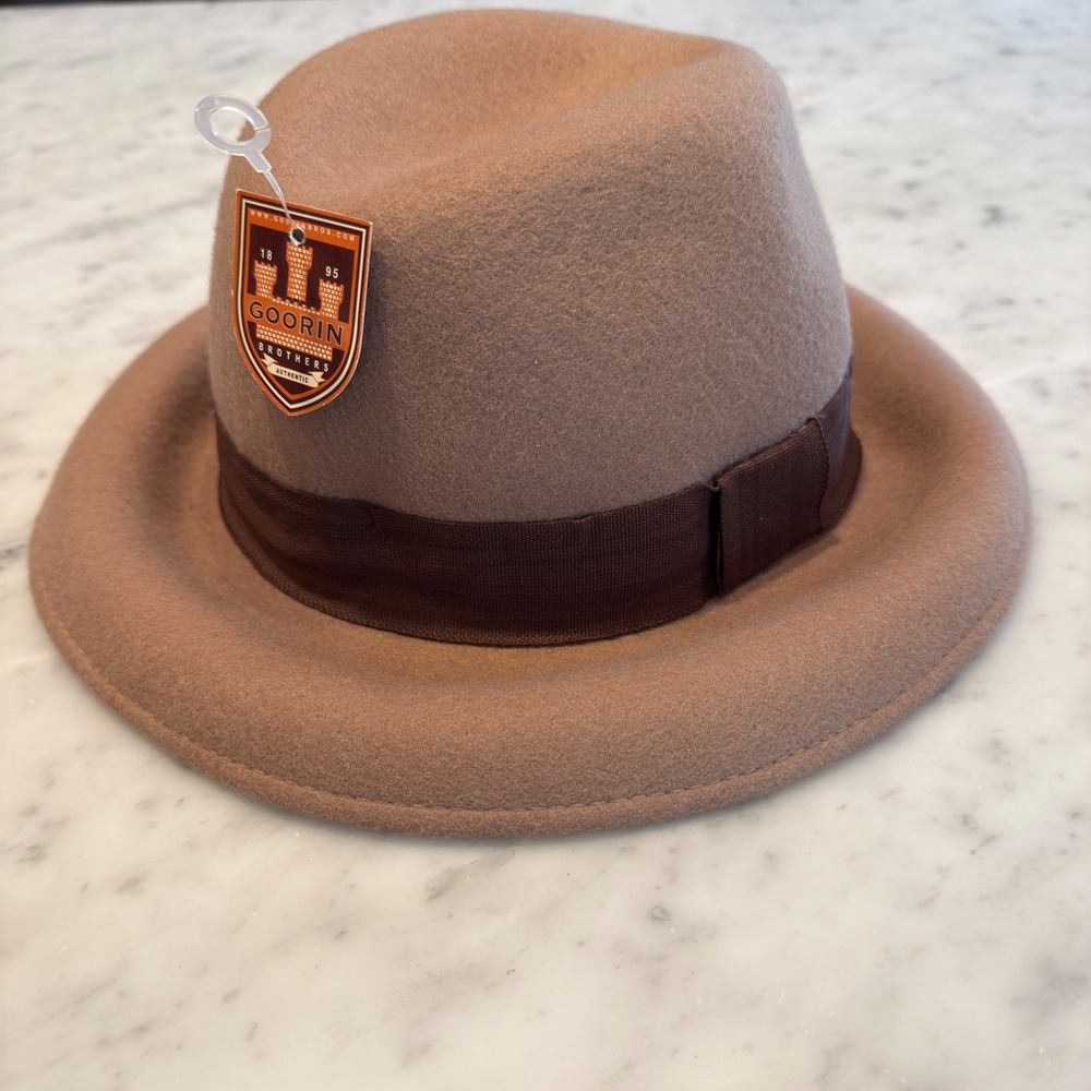 Goorin Brothers Authentic‎ Fedora Hat Brown Wool Felt Classic Style